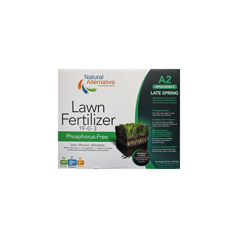 Natural Alternative Lawn Fertilizer (19-0-3), A2, Late Spring Application