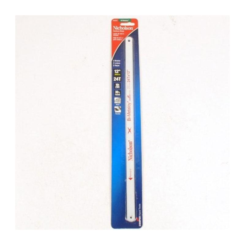 Nicholson 12"x18 teeth per inch Hacksaw Blades, 2 Pack, 62826