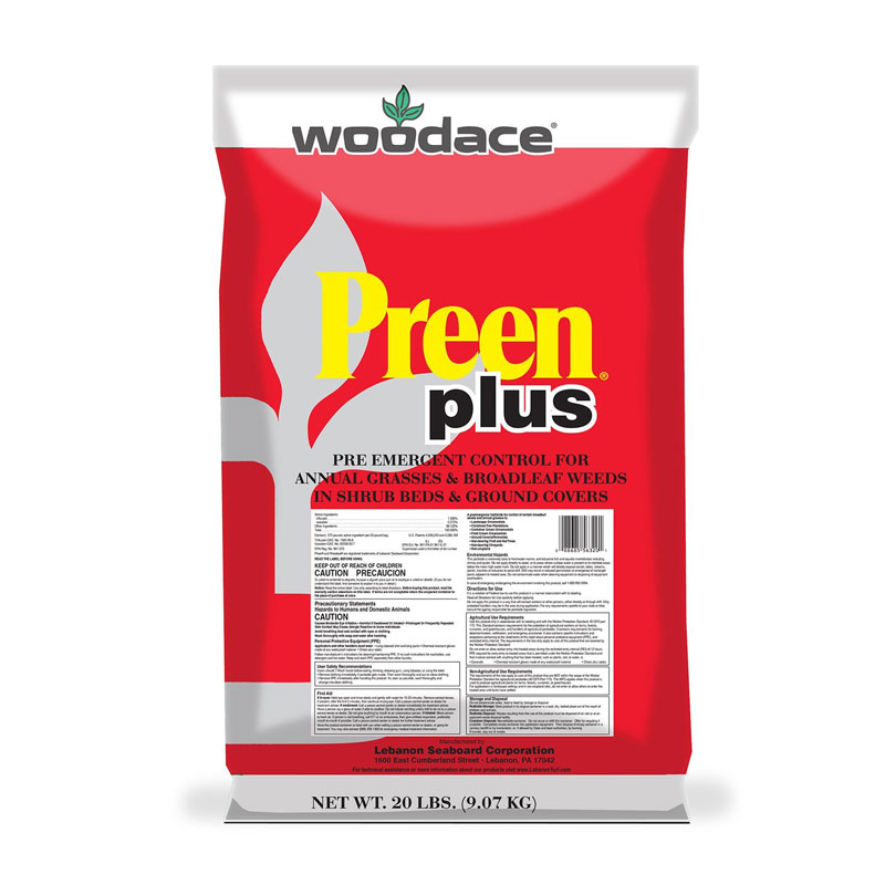 Woodace Preen Plus PreEmergent Control for Broadleaf Weeds, 20lbs