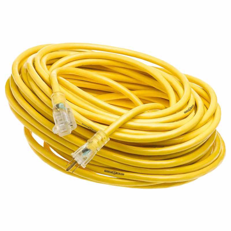 Yellow Jacket Extension Cord 2885 Yellow 100 ft 12/3 powerlite plug