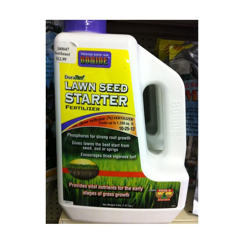 BONIDE Lawn Seed Starter Fertilizer 10-25-12 Treats 1,250 Sq. Ft. 4 Lbs.