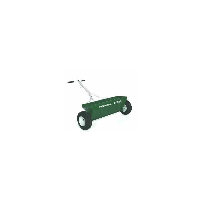 PrizeLawn Lawn Seed Fertilizer Ice Melt Spreader CD36C Drop Spreader 100 lb