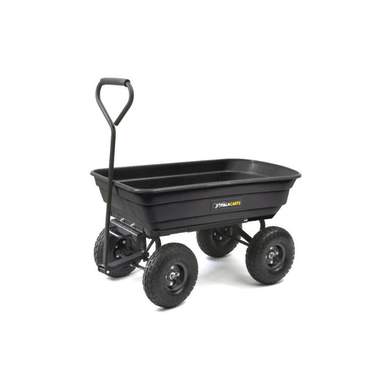 Gorilla Poly Garden Dump Cart, 600-LB Capacity