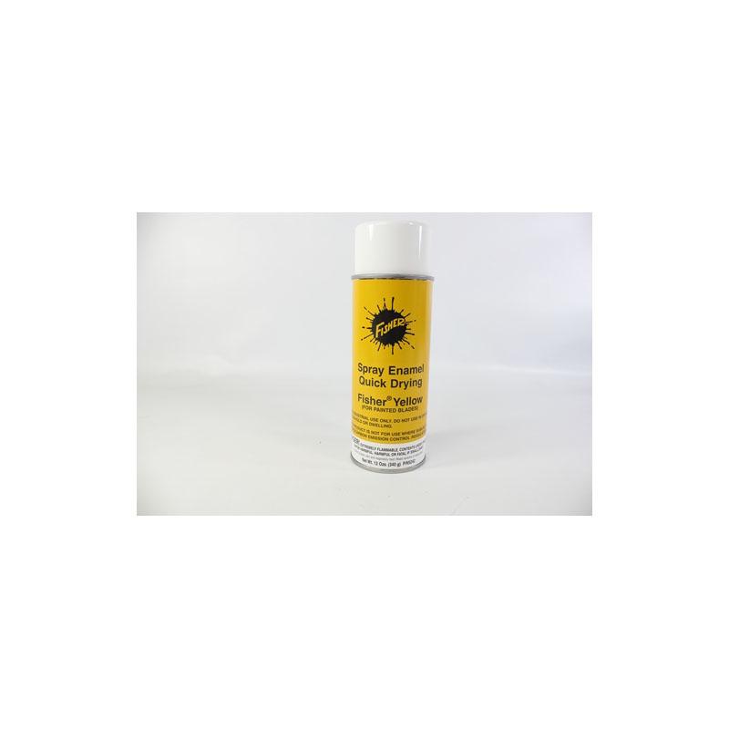 Fisher Engineering Spray Enamel Quick Drying Yellow Paint, 12 oz