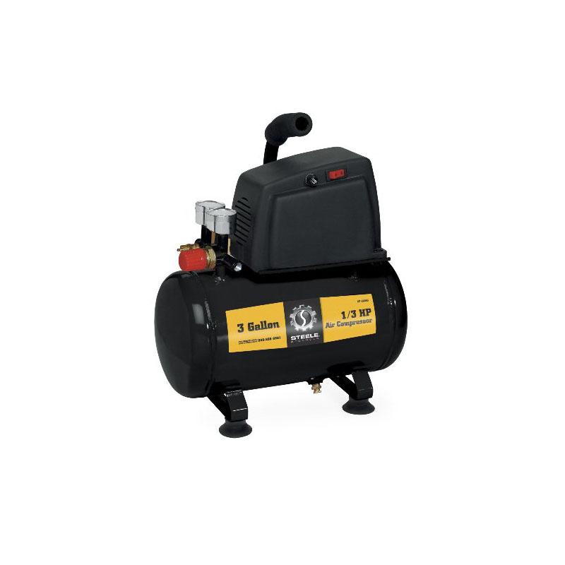 Steele Products Portable 3 Gallon Air Compressor with Mobility Kit