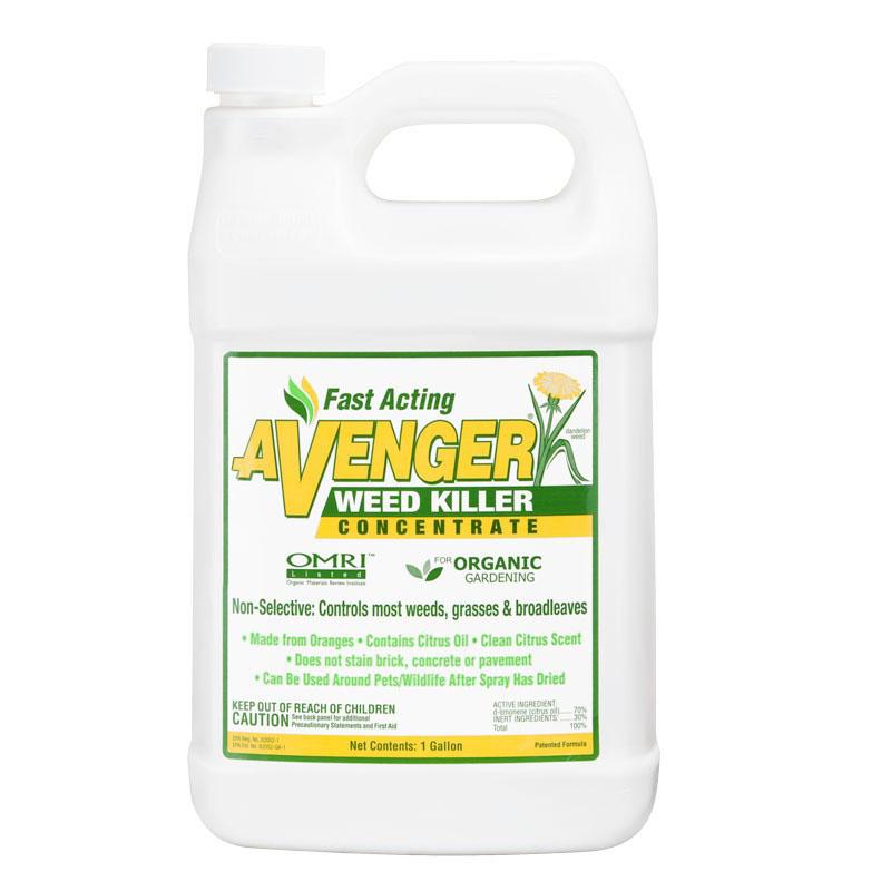 AVENGER Weed Killer for Organic Gardening, Concentrate 1 Gallon NON-TOXIC