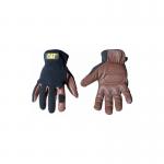 CAT Gloves Brown Premium Goatskin with Spandex Back, LARGE
