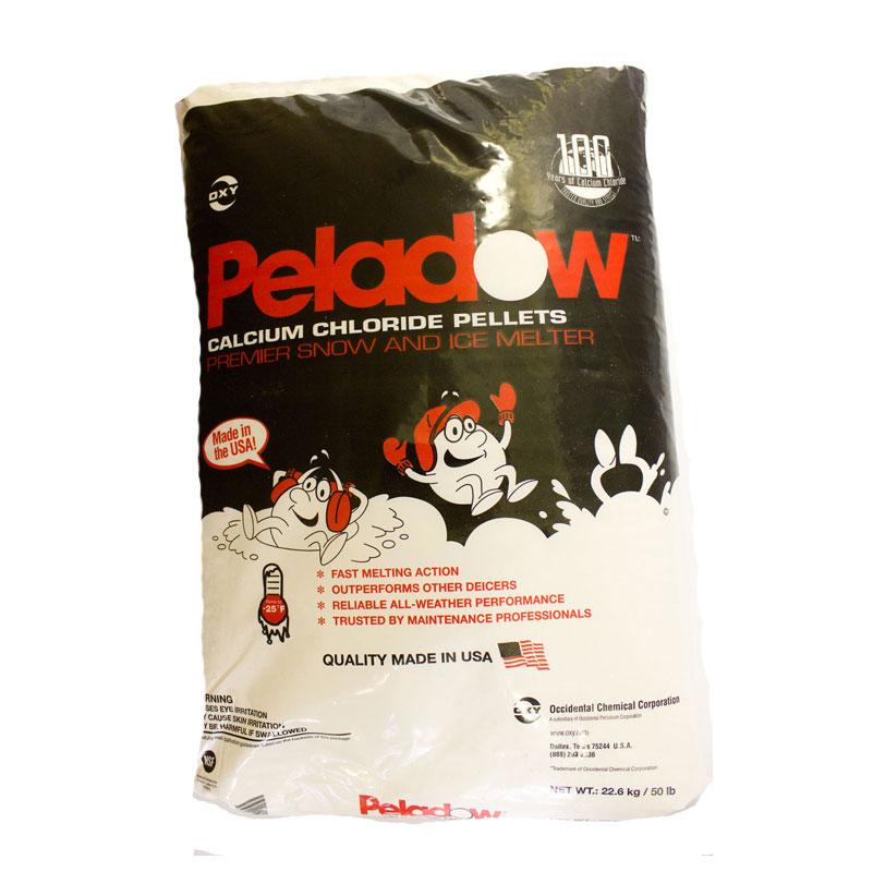 Peladow Calcium Chloride Ice Melt Pellets, 50 lb Bag