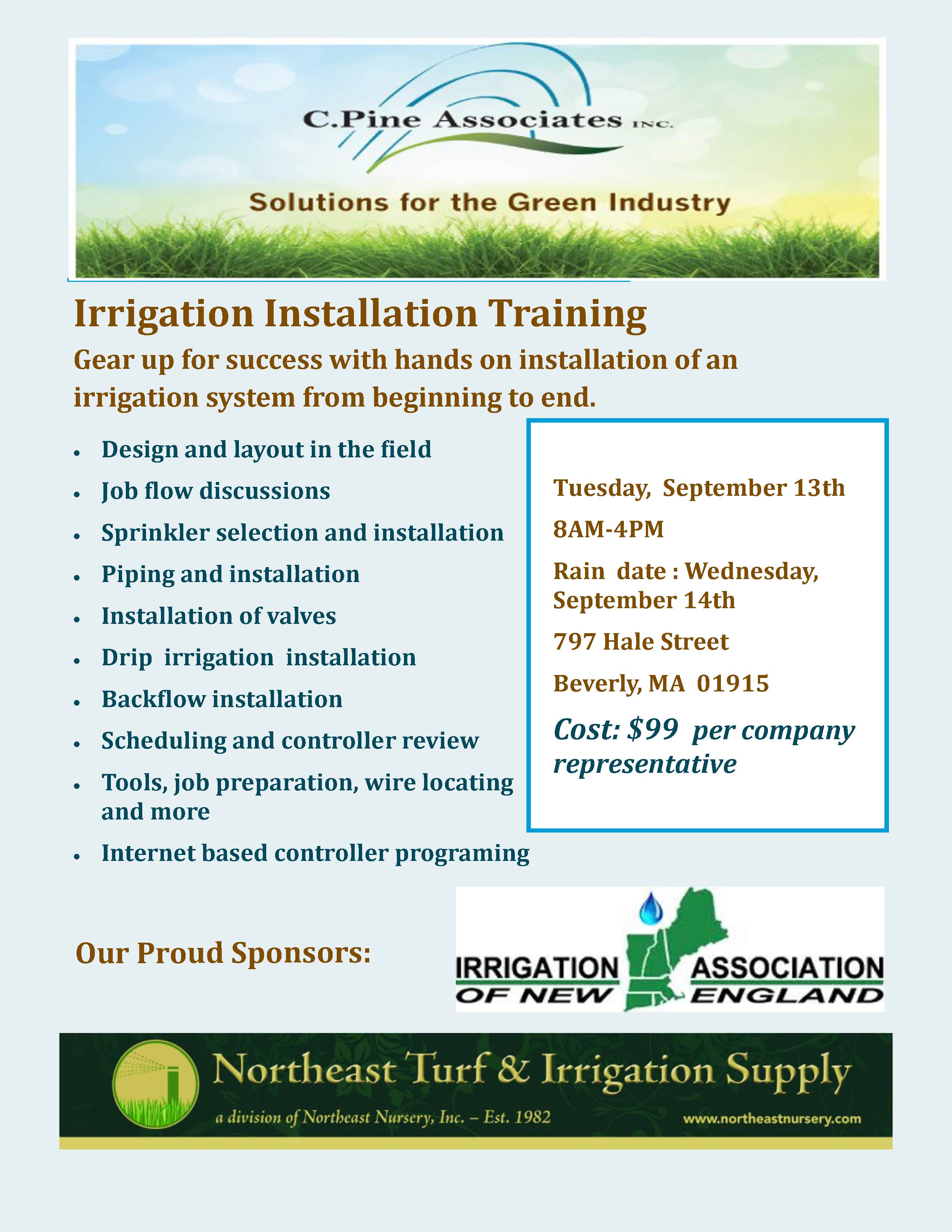 Irrigation Installation Training Northeast Nursery